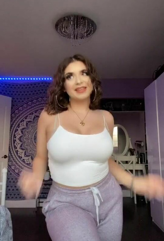 Sweetie Bryanna Abbruzzo in White Crop Top