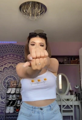 2. Bryanna Abbruzzo Looks Adorable in White Crop Top