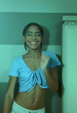 4. Sexy Sheilianice González in Blue Crop Top