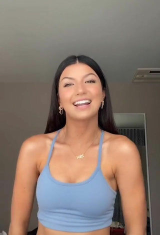 Sexy Ellie Zeiler in Blue Crop Top