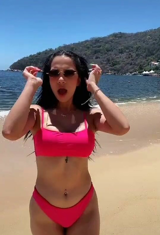 Luscious Ely Blancarte in Pink Bikini at the Beach