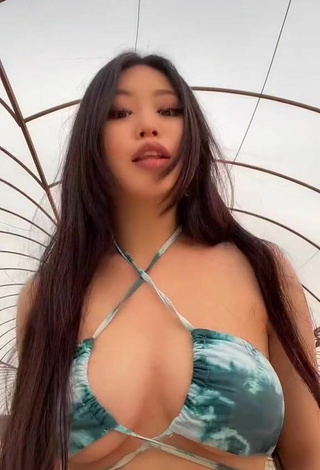 Titillating Ayushieva Erzhena in Bikini Top (Underboob)