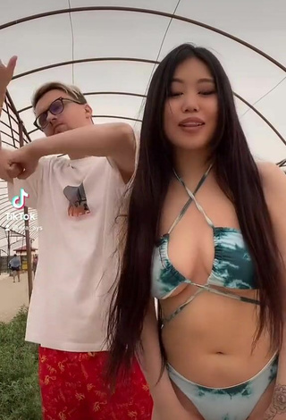 2. Erotic Ayushieva Erzhena in Bikini and Bouncing Boobs (Underboob)