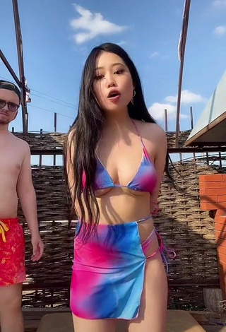 2. Cute Ayushieva Erzhena in Bikini (Underboob)