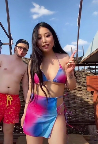 3. Cute Ayushieva Erzhena in Bikini (Underboob)