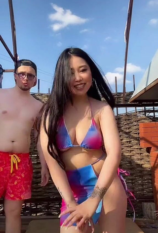 4. Cute Ayushieva Erzhena in Bikini (Underboob)