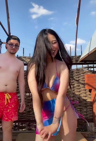 5. Cute Ayushieva Erzhena in Bikini (Underboob)