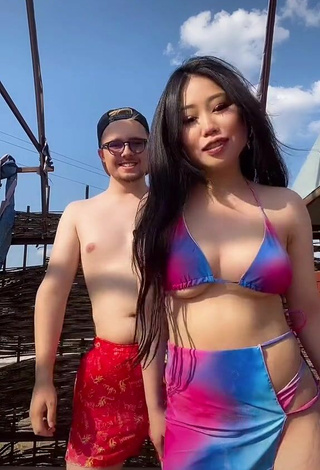 4. Beautiful Ayushieva Erzhena in Sexy Bikini (Underboob)