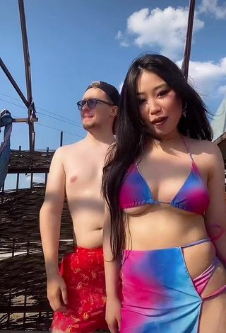 5. Beautiful Ayushieva Erzhena in Sexy Bikini (Underboob)