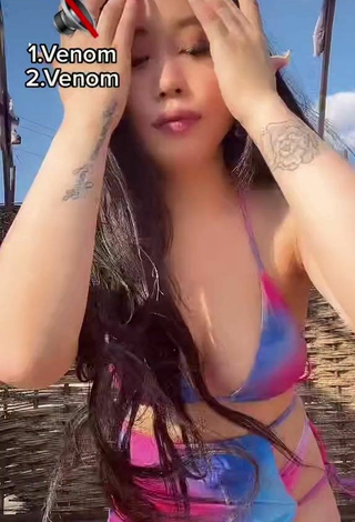 2. Titillating Ayushieva Erzhena in Bikini (Underboob)