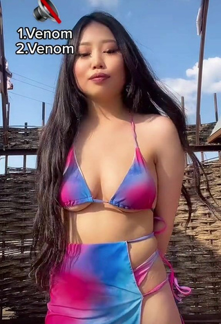 5. Titillating Ayushieva Erzhena in Bikini (Underboob)