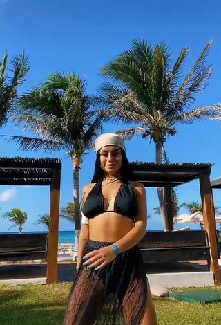 3. Luscious Fernanda Ortega in Black Bikini Top