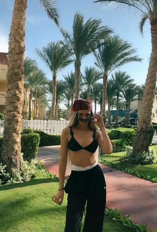 Sultry Julia Gavrilina in Black Bikini Top