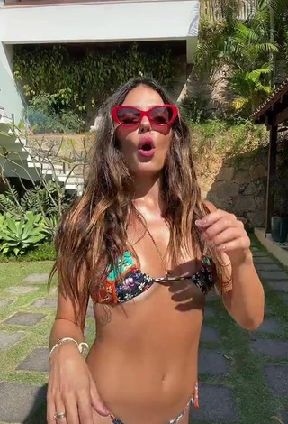 Sultry Isis Valverde in Floral Bikini (Underboob)