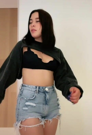 2. Beautiful Michel Chavez in Sexy Black Crop Top