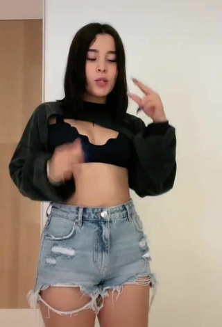 5. Beautiful Michel Chavez in Sexy Black Crop Top