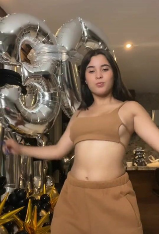 Sweetie Michel Chavez in Beige Crop Top