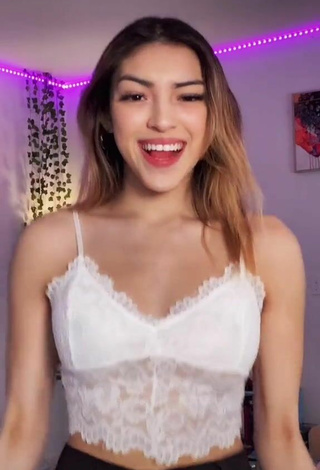 Hot Ahlyssa Marie in White Crop Top