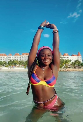 4. Titillating Aba Asante in Bikini in the Sea and Bouncing Boobs