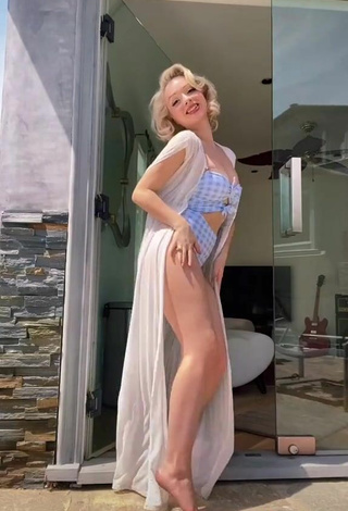 5. Titillating Jasmine Chiswell in Checkered Swimsuit