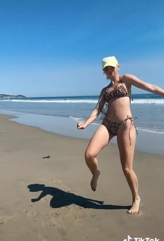 5. Hottie Jordyn Jones in Leopard Bikini at the Beach