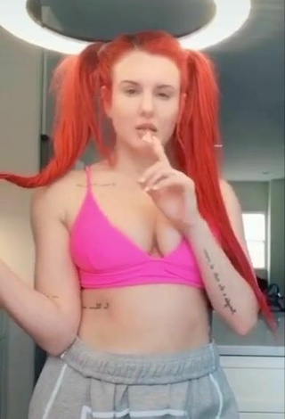 5. Sultry Justina Valentine Shows Cleavage in Pink Bikini Top