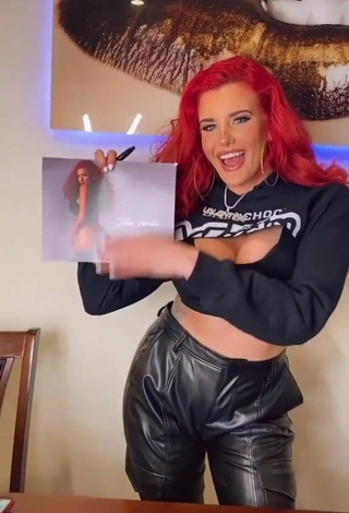 1. Sweetie Justina Valentine Shows Cleavage in Black Crop Top