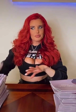 4. Sweetie Justina Valentine Shows Cleavage in Black Crop Top