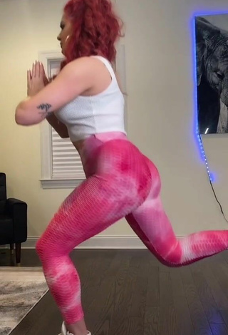 3. Sexy Justina Valentine Shows Big Butt while doing Fitness Exercises