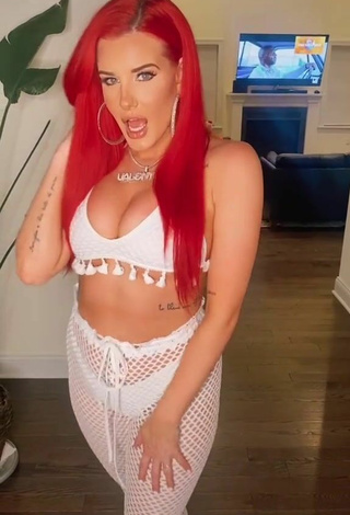 5. Titillating Justina Valentine Shows Cleavage in White Crop Top