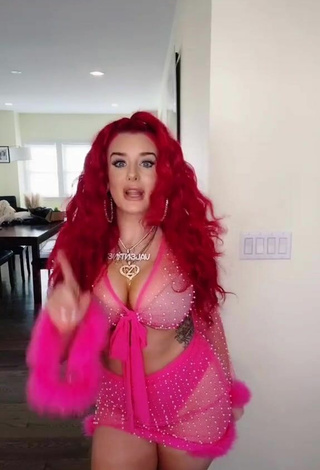 Sexy Justina Valentine Shows Cleavage in Firefly Rose Bikini