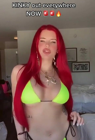 3. Titillating Justina Valentine in Lime Green Bikini