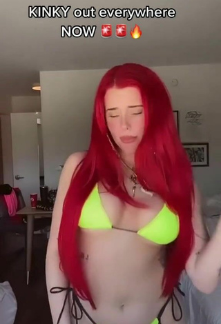 4. Titillating Justina Valentine in Lime Green Bikini