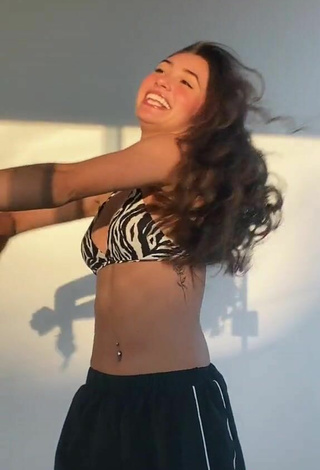 4. Sweet Kauana Hofemã in Cute Zebra Bikini Top