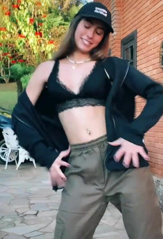 3. Sultry Kauana Hofemã in Black Crop Top