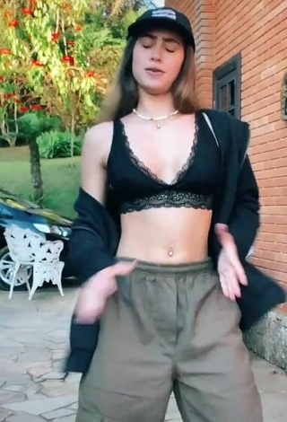 5. Sultry Kauana Hofemã in Black Crop Top