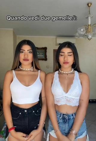 Sultry Melissa & Cassandra Tejada Shows Cleavage in Crop Top