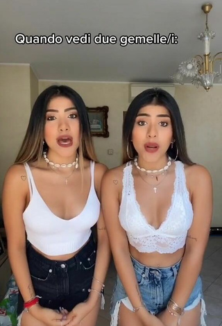 2. Sultry Melissa & Cassandra Tejada Shows Cleavage in Crop Top