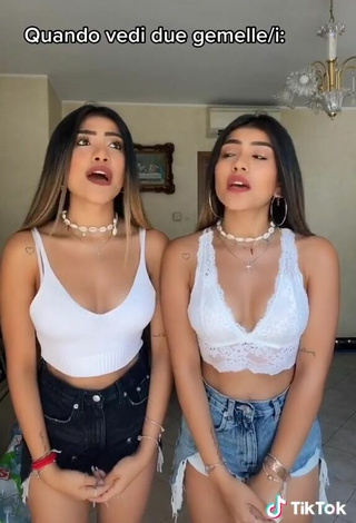 3. Sultry Melissa & Cassandra Tejada Shows Cleavage in Crop Top