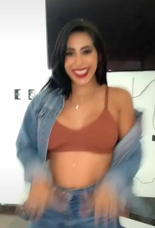 2. Sweetie Kim Shantal in Brown Crop Top