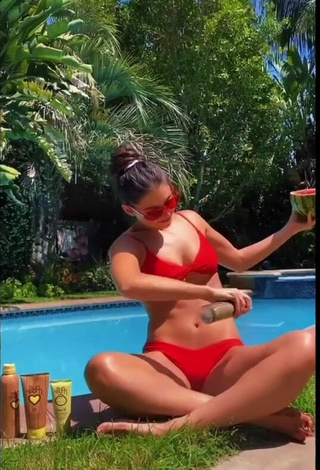 3. Sultry Kira Kosarin in Red Bikini at the Pool