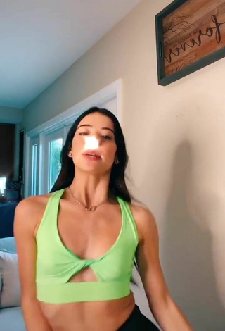 2. Cute Lauren Kettering in Green Crop Top