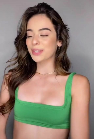 Hot Lauren Kettering in Green Crop Top and Bouncing Tits