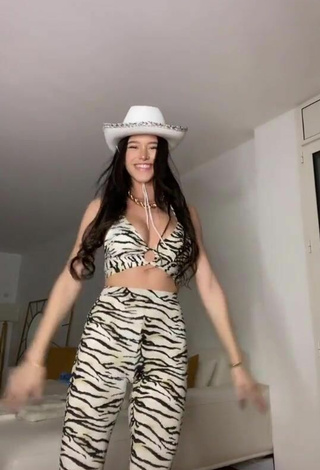 5. Sexy Lea Elui Ginet in Zebra Crop Top