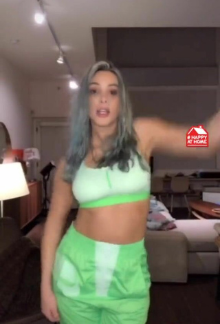 4. Sultry Lele Pons in Green Sport Bra