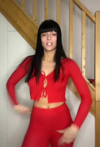 5. Sultry Lenna Vivas in Red Crop Top