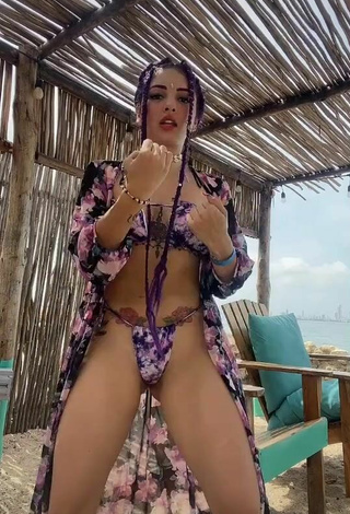 5. Sultry Lilacoloridas in Floral Bikini