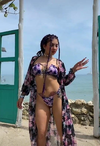 Sexy Lilacoloridas in Floral Bikini at the Beach