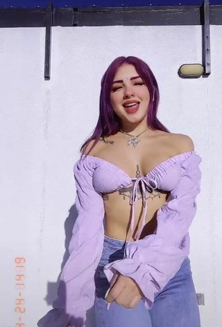 2. Hot Lilacoloridas in Purple Crop Top