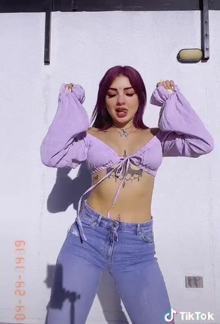 3. Hot Lilacoloridas in Purple Crop Top